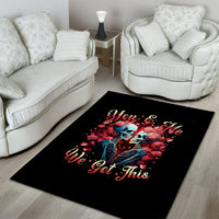 Couple Skull Area Rug You & Me We Got This - Wonder Print Shop