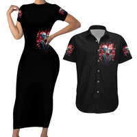 Couple Skull Couples Matching Short Sleeve Bodycon Dress and Hawaiian Shirt You & Me We Got This - Wonder Print Shop