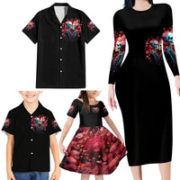 Couple Skull Family Matching Long Sleeve Bodycon Dress and Hawaiian Shirt You & Me We Got This - Wonder Print Shop