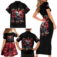 Couple Skull Family Matching Short Sleeve Bodycon Dress and Hawaiian Shirt You & Me We Got This - Wonder Print Shop