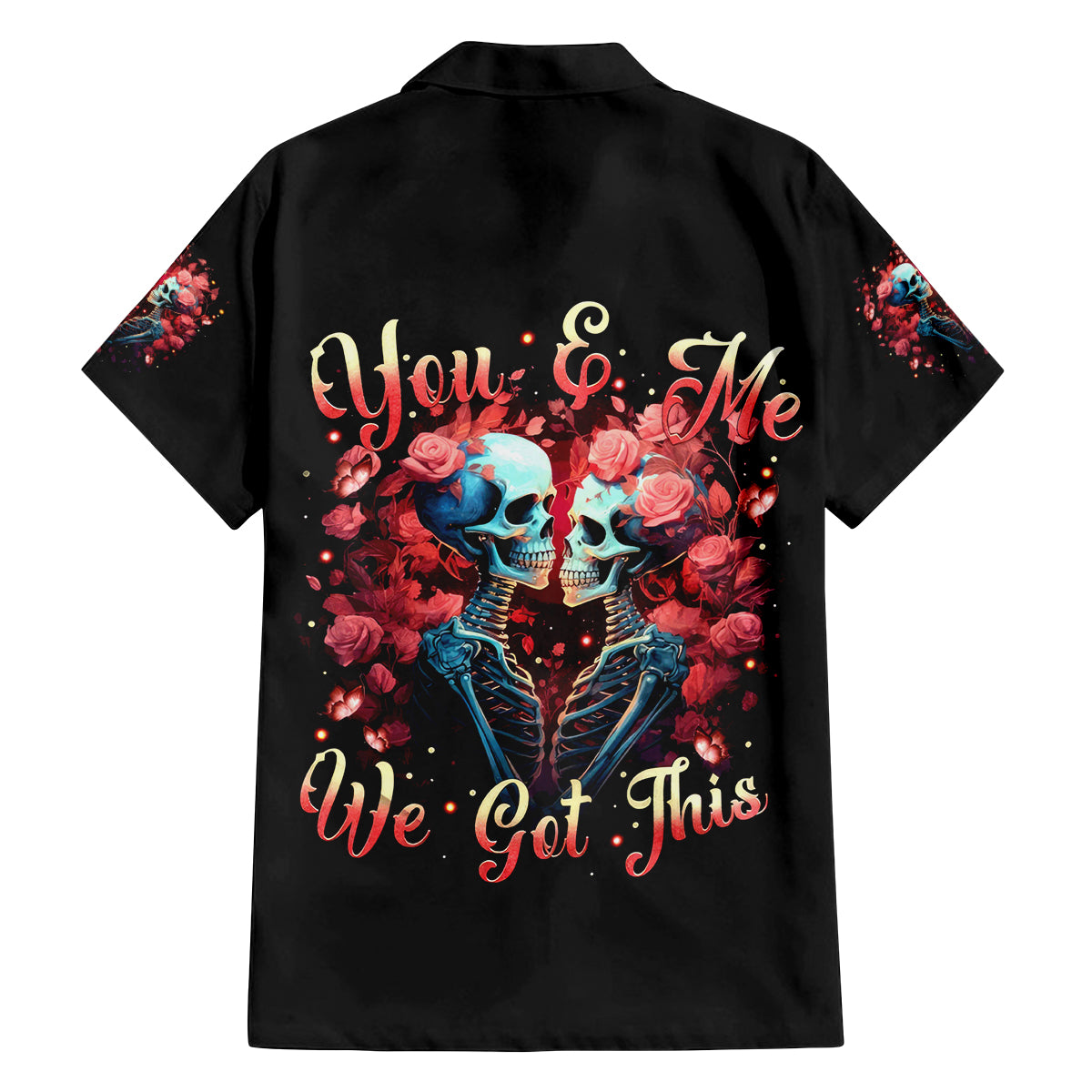 Couple Skull Family Matching Summer Maxi Dress and Hawaiian Shirt You & Me We Got This - Wonder Print Shop