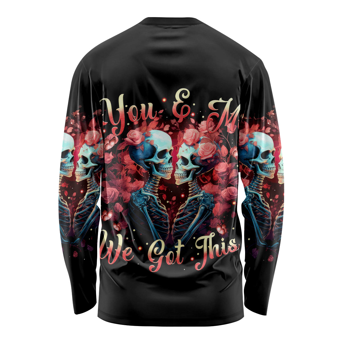 Couple Skull Long Sleeve Shirt You & Me We Got This - Wonder Print Shop