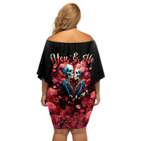 Couple Skull Off Shoulder Short Dress You & Me We Got This - Wonder Print Shop
