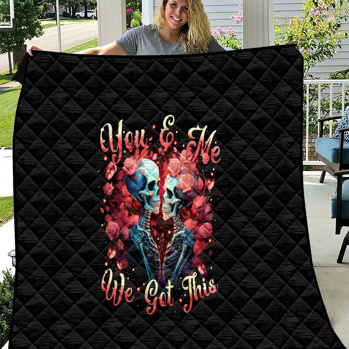 Couple Skull Quilt You & Me We Got This - Wonder Print Shop