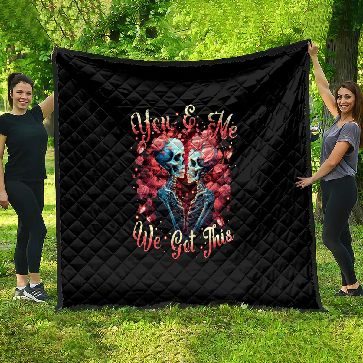 Couple Skull Quilt You & Me We Got This - Wonder Print Shop