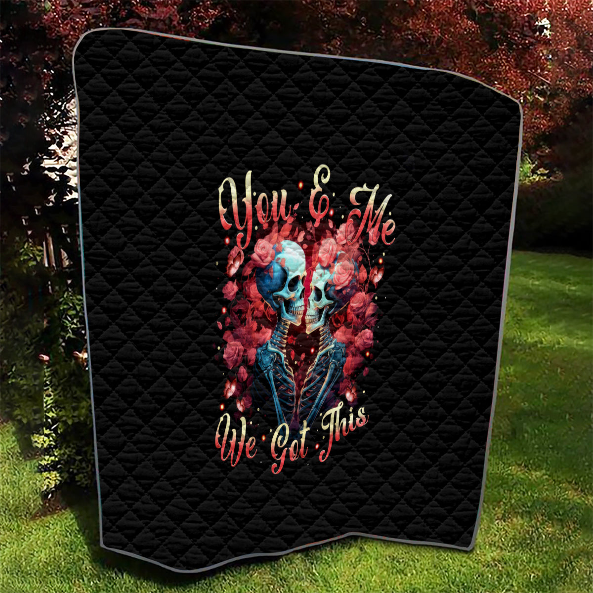 Couple Skull Quilt You & Me We Got This - Wonder Print Shop