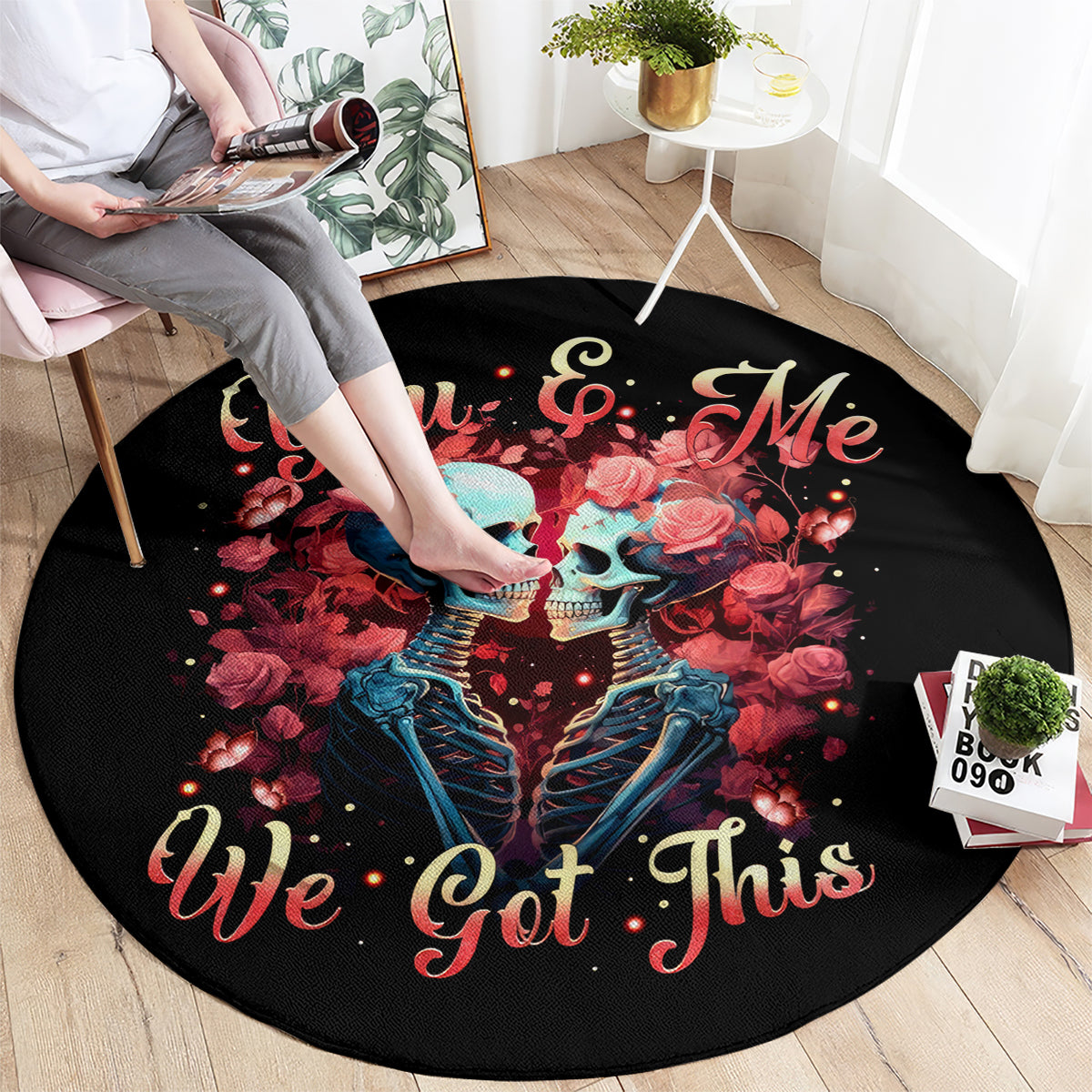 couple-skull-round-carpet-you-me-we-got-this