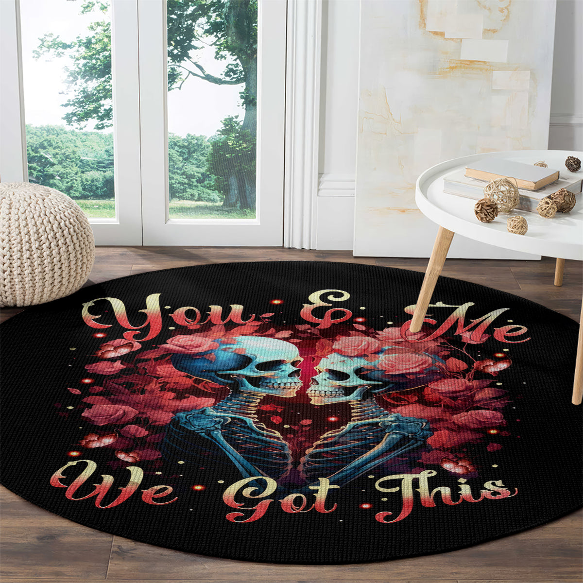 couple-skull-round-carpet-you-me-we-got-this
