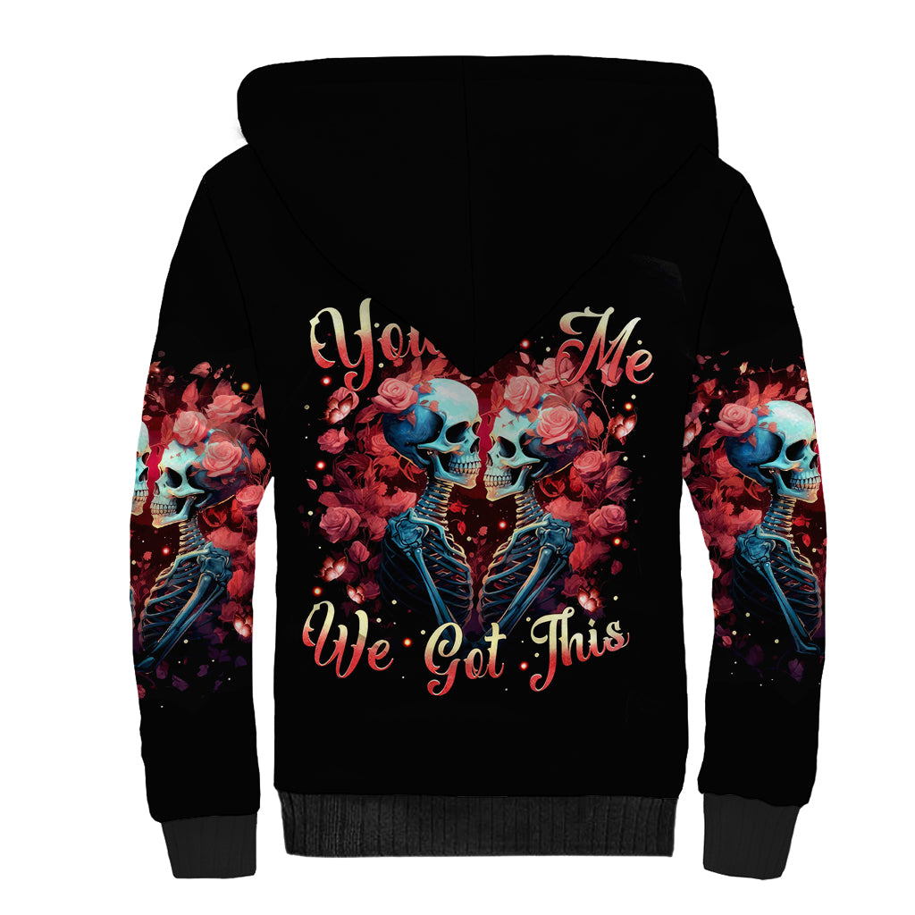 Couple Skull Sherpa Hoodie You & Me We Got This - Wonder Print Shop