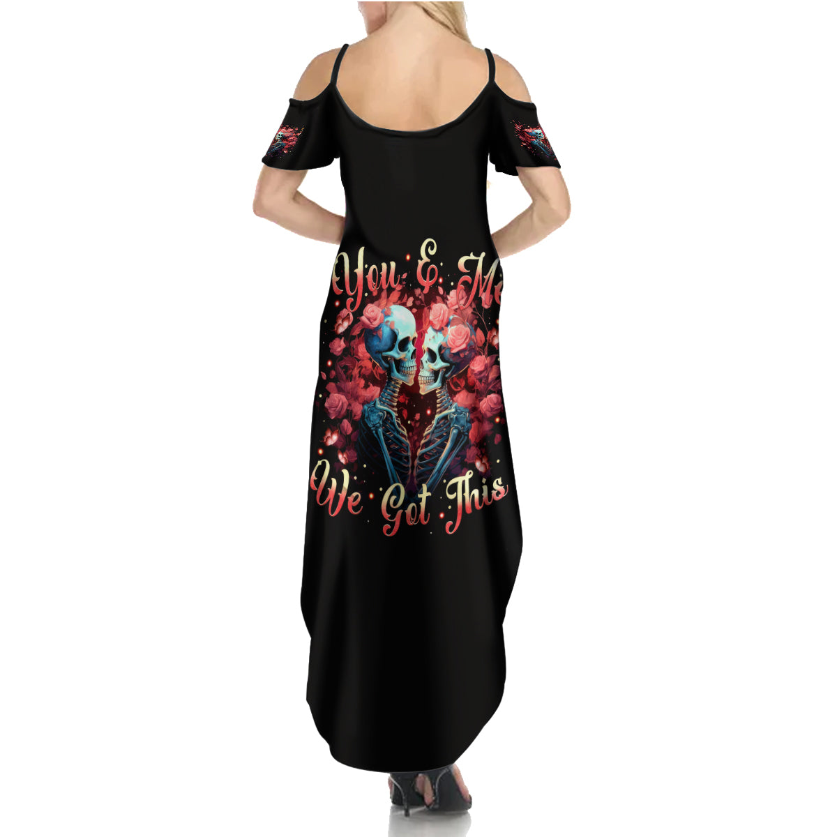 Couple Skull Summer Maxi Dress You & Me We Got This - Wonder Print Shop