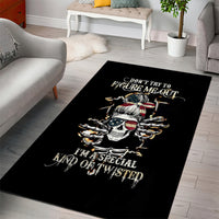 Girl Skull Area Rug Don't Try To Figured Me Out I Special Kind - Wonder Print Shop