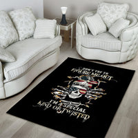 Girl Skull Area Rug Don't Try To Figured Me Out I Special Kind - Wonder Print Shop