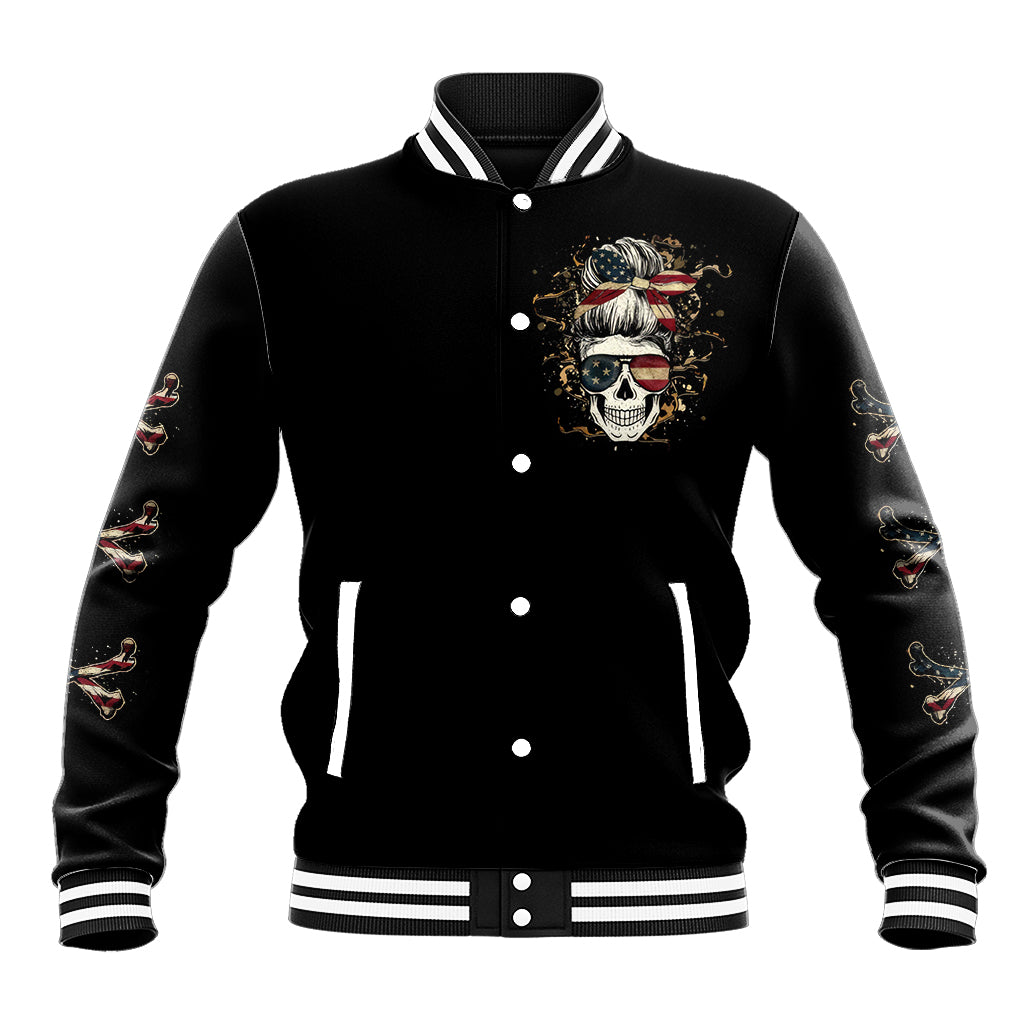 Girl Skull Baseball Jacket Don't Try To Figured Me Out I Special Kind - Wonder Print Shop