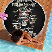 Girl Skull Beach Blanket Don't Try To Figured Me Out I Special Kind - Wonder Print Shop