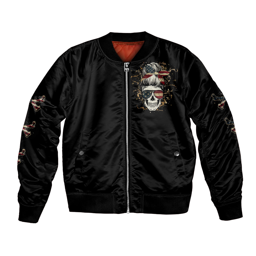 Girl Skull Bomber Jacket Don't Try To Figured Me Out I Special Kind - Wonder Print Shop