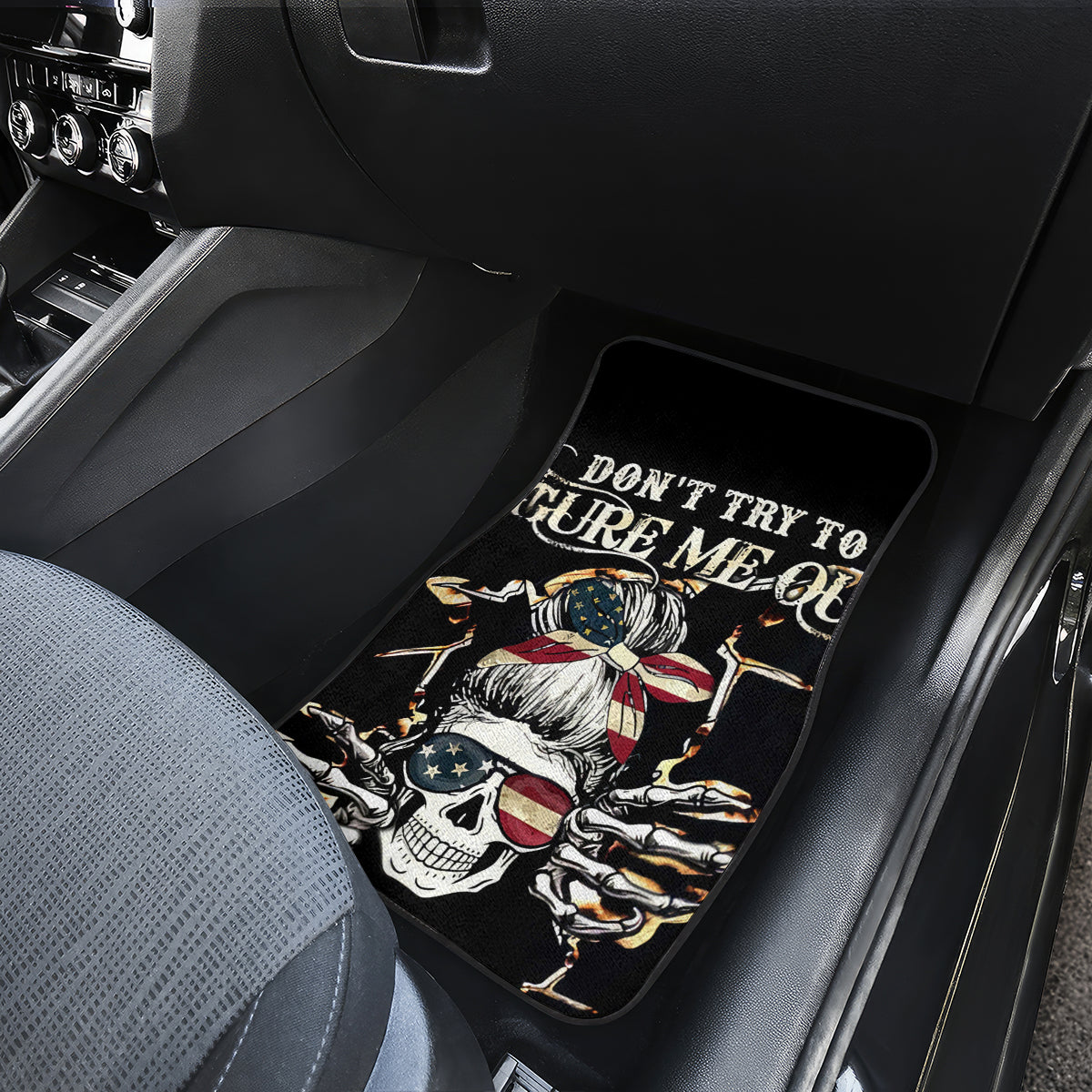 Girl Skull Car Mats Don't Try To Figured Me Out I Special Kind - Wonder Print Shop