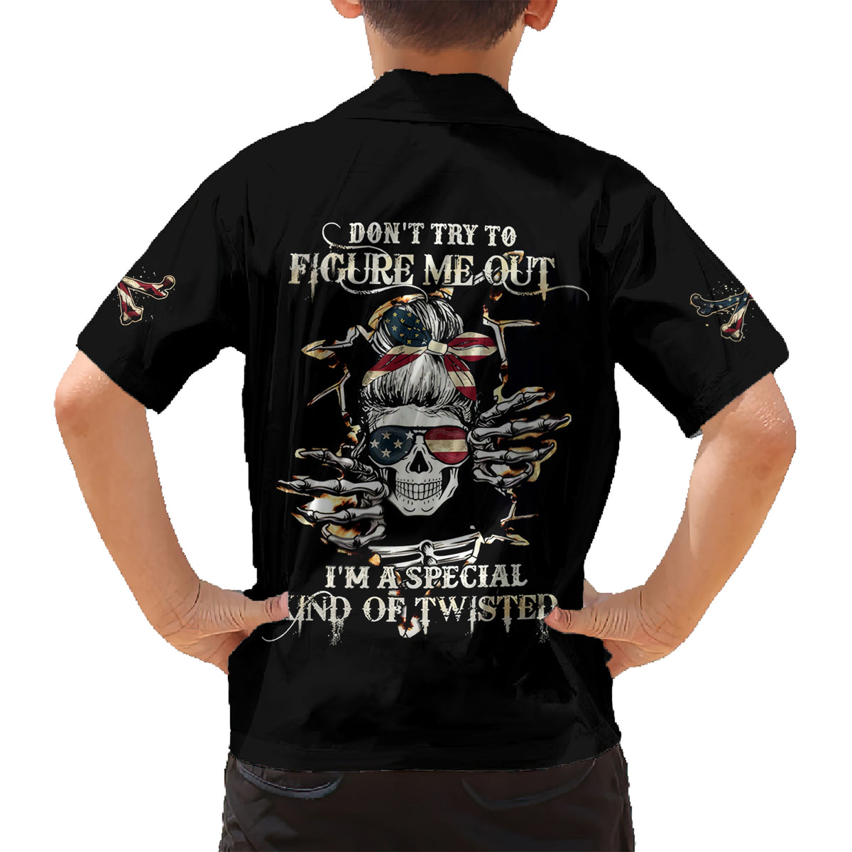 Girl Skull Hawaiian Shirt Don't Try To Figured Me Out I Special Kind - Wonder Print Shop