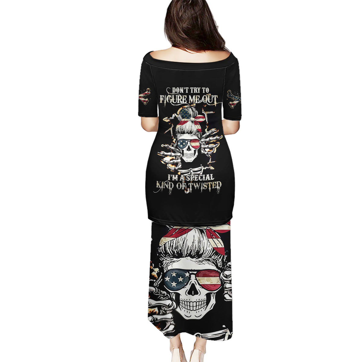 American Skull Puletasi I Talk I Smile But Be Carefull When I Silent - Wonder Print Shop