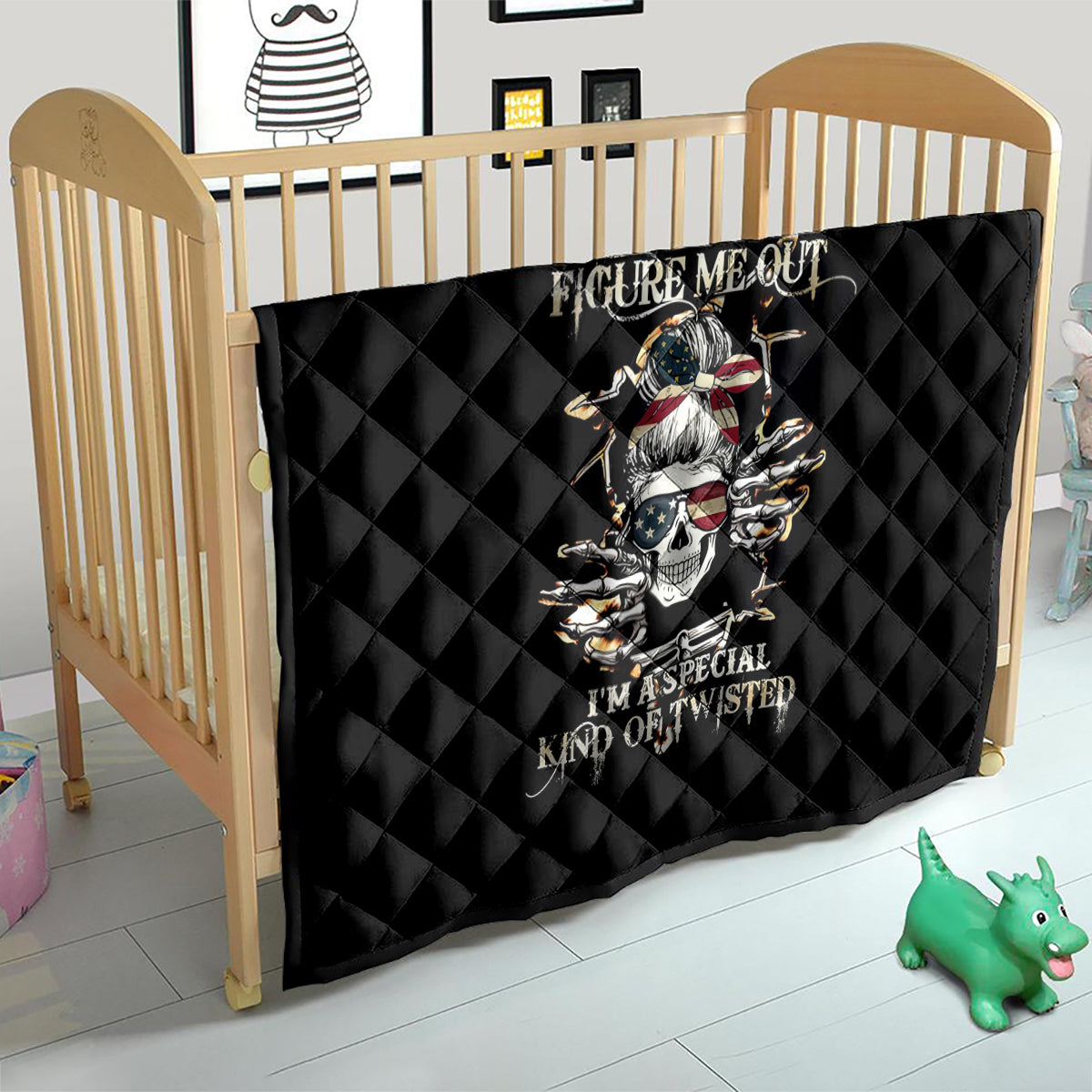 Girl Skull Quilt Don't Try To Figured Me Out I Special Kind - Wonder Print Shop