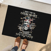 Girl Skull Rubber Doormat Don't Try To Figured Me Out I Special Kind - Wonder Print Shop