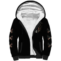 American Skull Sherpa Hoodie I Talk I Smile But Be Carefull When I Silent - Wonder Print Shop