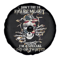 Girl Skull Spare Tire Cover Don't Try To Figured Me Out I Special Kind - Wonder Print Shop