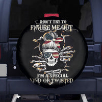 Girl Skull Spare Tire Cover Don't Try To Figured Me Out I Special Kind - Wonder Print Shop
