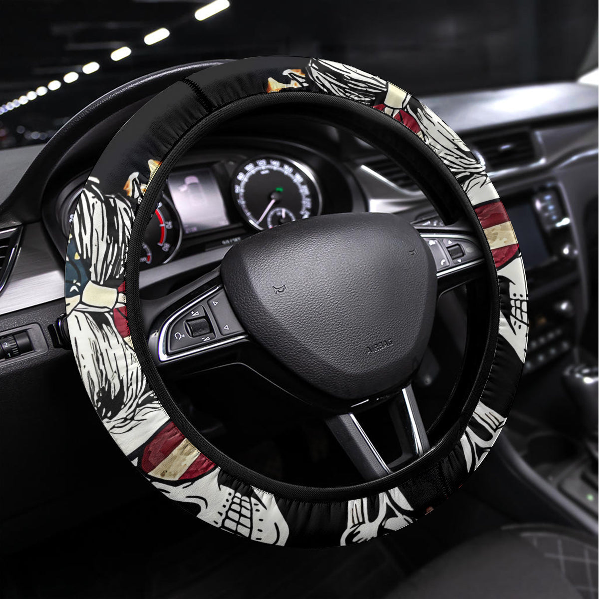Girl Skull Steering Wheel Cover Don't Try To Figured Me Out I Special Kind - Wonder Print Shop