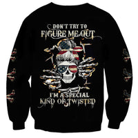 American Skull Sweatshirt I Talk I Smile But Be Carefull When I Silent - Wonder Print Shop