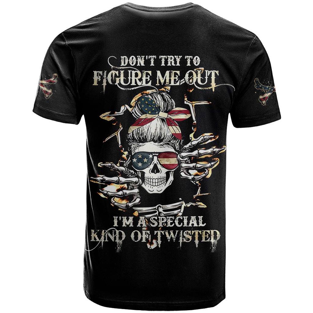 American Skull T Shirt I Talk I Smile But Be Carefull When I Silent - Wonder Print Shop