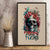 Flower Skull Canvas Wall Art Fresh Out Of Fuck - Wonder Print Shop