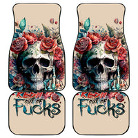 Flower Skull Car Mats Fresh Out Of Fuck - Wonder Print Shop