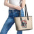 Flower Skull Leather Tote Bag Fresh Out Of Fuck - Wonder Print Shop