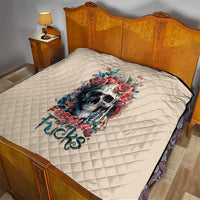 Flower Skull Quilt Fresh Out Of Fuck - Wonder Print Shop