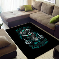 Rose Skull Area Rug Go Fuck Yourself Is Fully Functional - Wonder Print Shop