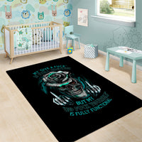 Rose Skull Area Rug Go Fuck Yourself Is Fully Functional - Wonder Print Shop