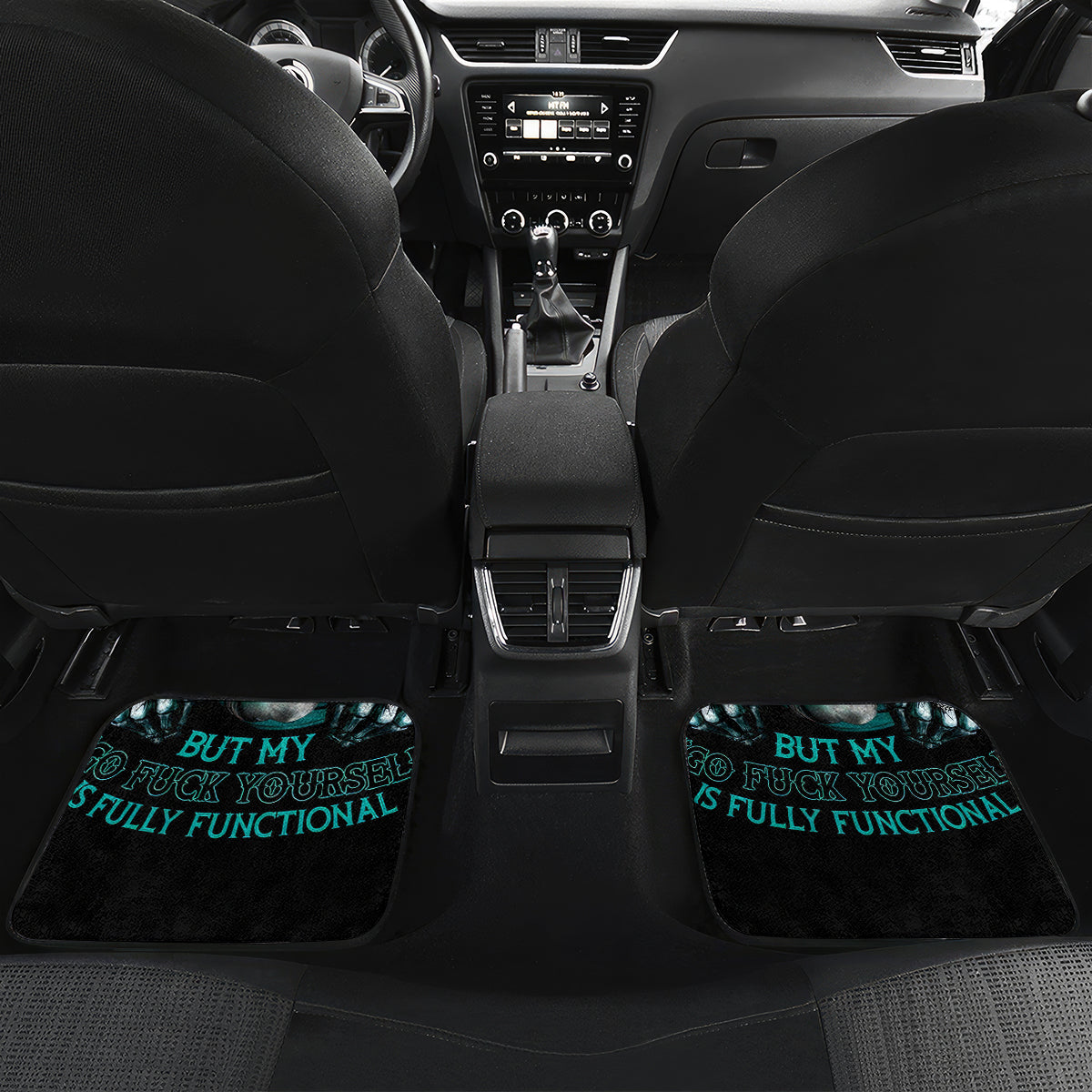 Rose Skull Car Mats Go Fuck Yourself Is Fully Functional - Wonder Print Shop