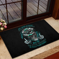 Rose Skull Rubber Doormat Go Fuck Yourself Is Fully Functional - Wonder Print Shop