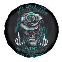 Rose Skull Spare Tire Cover Go Fuck Yourself Is Fully Functional - Wonder Print Shop