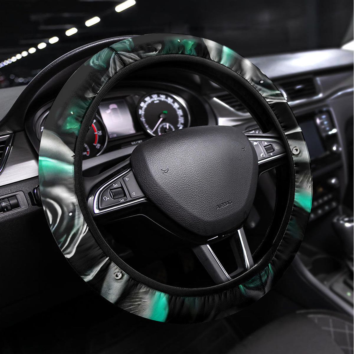 Rose Skull Steering Wheel Cover Go Fuck Yourself Is Fully Functional - Wonder Print Shop