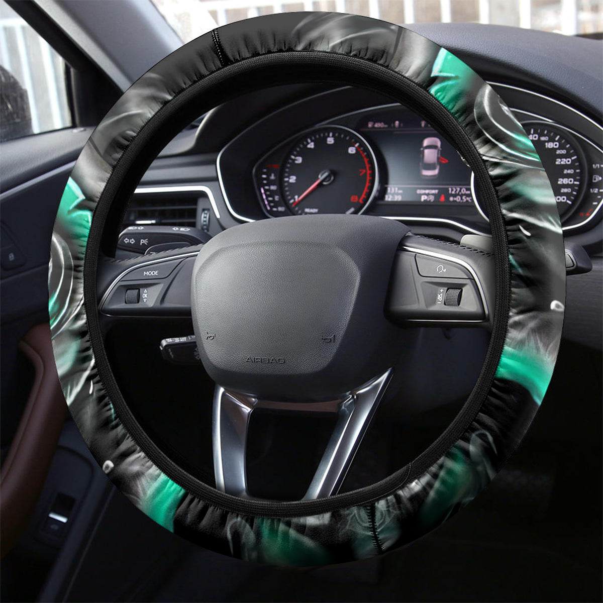 Rose Skull Steering Wheel Cover Go Fuck Yourself Is Fully Functional - Wonder Print Shop
