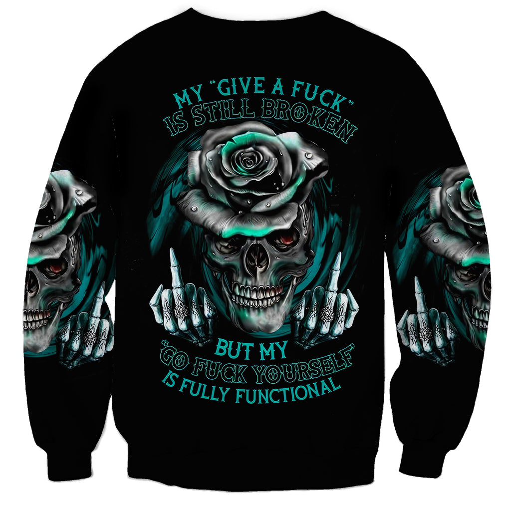 Blood Skull Sweatshirt I Hold A Angel And Crazy Lady It Your Choice - Wonder Print Shop