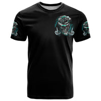 Blood Skull T Shirt I Hold A Angel And Crazy Lady It Your Choice - Wonder Print Shop