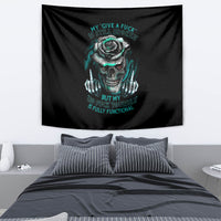 Rose Skull Tapestry Go Fuck Yourself Is Fully Functional - Wonder Print Shop