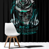 Rose Skull Window Curtain Go Fuck Yourself Is Fully Functional - Wonder Print Shop