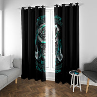 Rose Skull Window Curtain Go Fuck Yourself Is Fully Functional - Wonder Print Shop