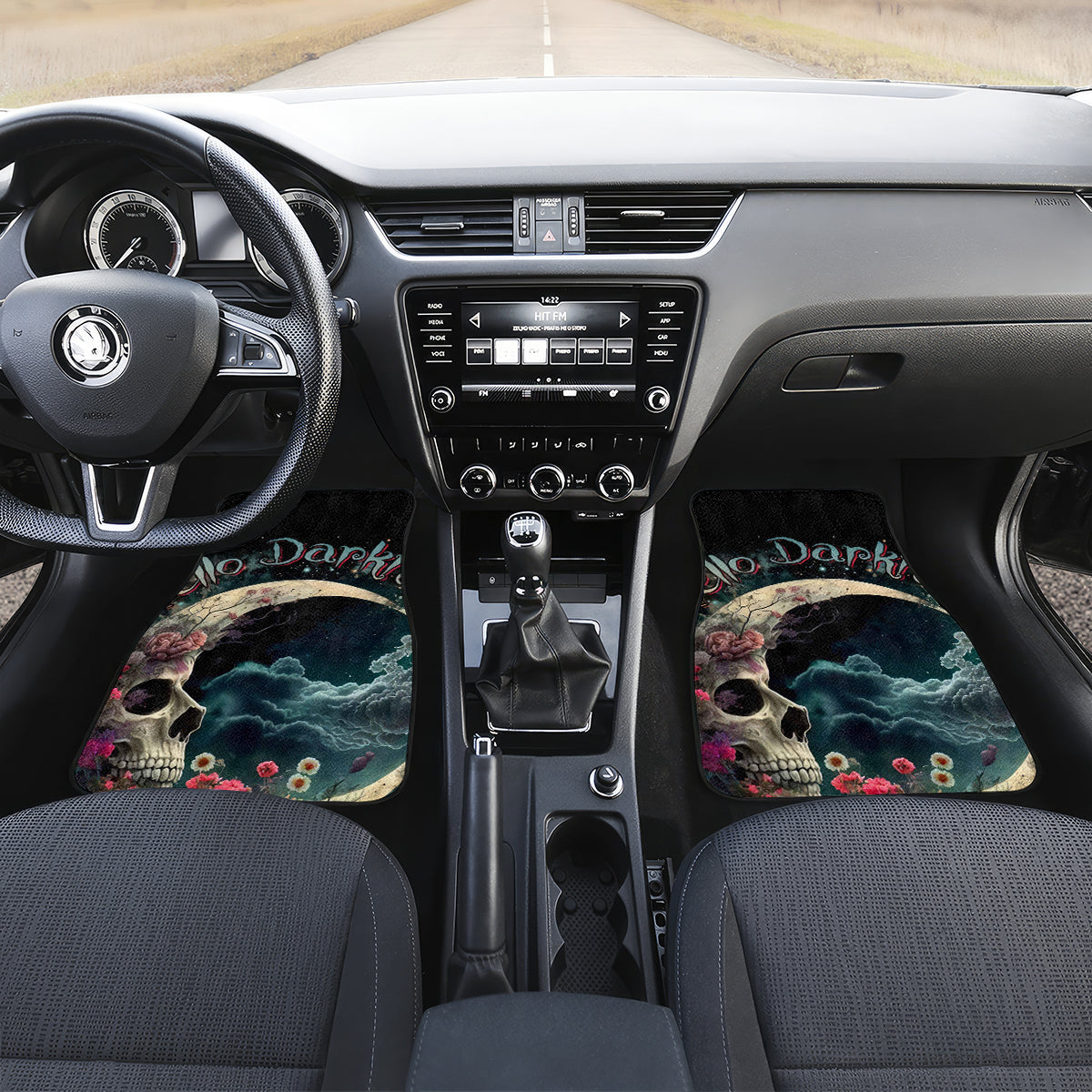 Moon Skull Car Mats Hello Darkness My Old Friend Moon - Wonder Print Shop