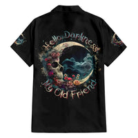Moon Skull Hawaiian Shirt Hello Darkness My Old Friend Moon - Wonder Print Shop