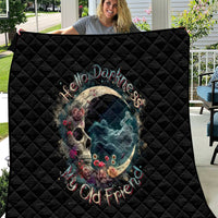 Moon Skull Quilt Hello Darkness My Old Friend Moon - Wonder Print Shop
