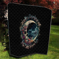 Moon Skull Quilt Hello Darkness My Old Friend Moon - Wonder Print Shop